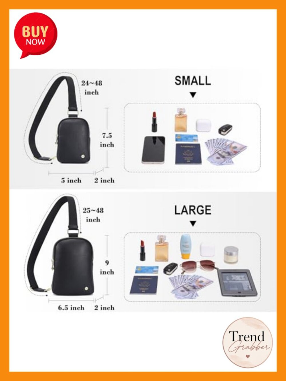Anti-Theft Crossbody Bag for Women - Small RFID Blocking Sling Purse with - Picture 3 of 6